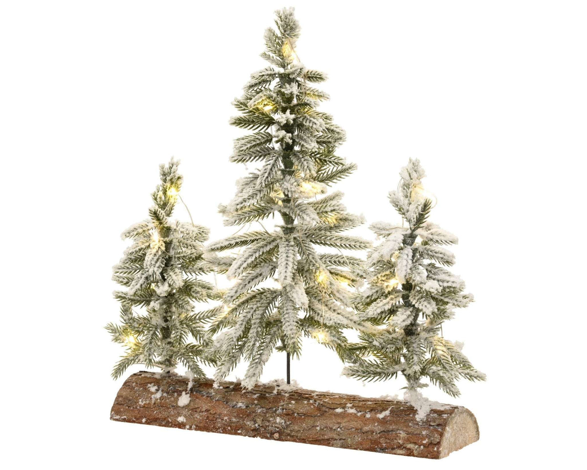 LED-Weihnachtslandschaft auf Holz klein (30 x 28 x 10 cm)