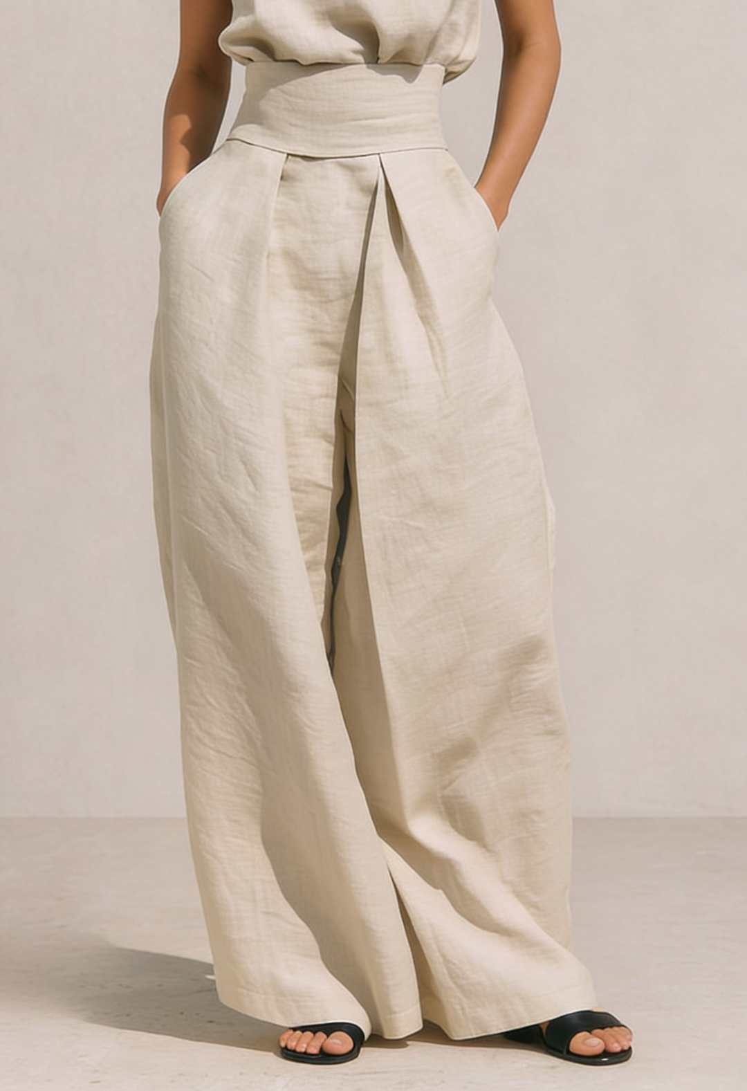 Zirella | Minimal outfit with wide trousers