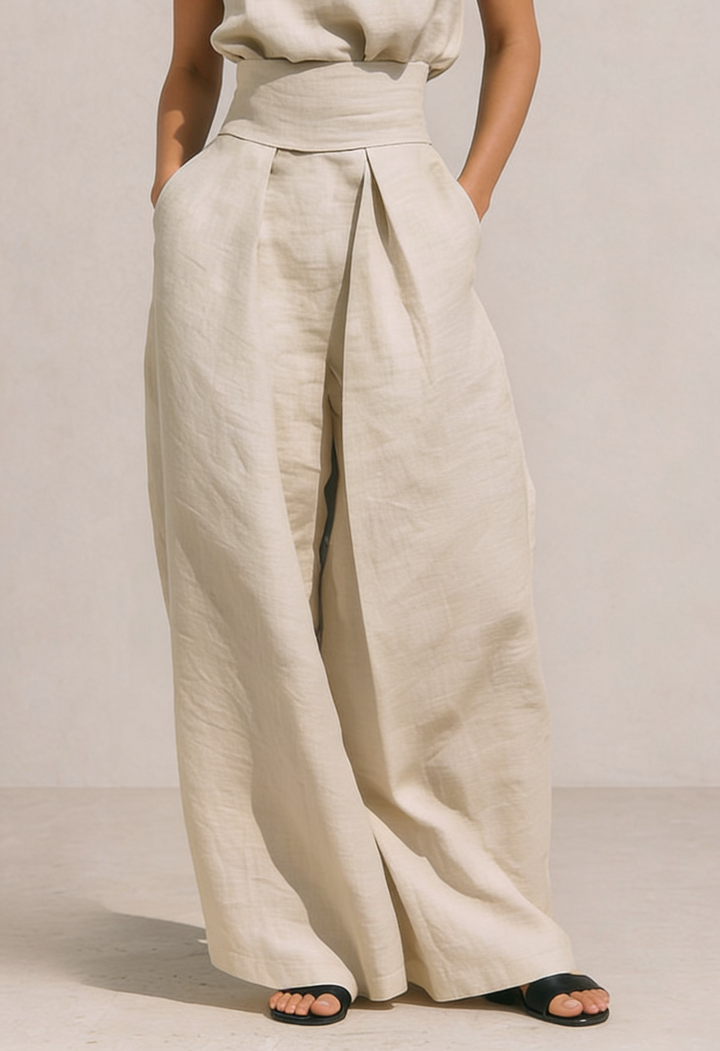 Zirella | Minimal outfit with wide trousers