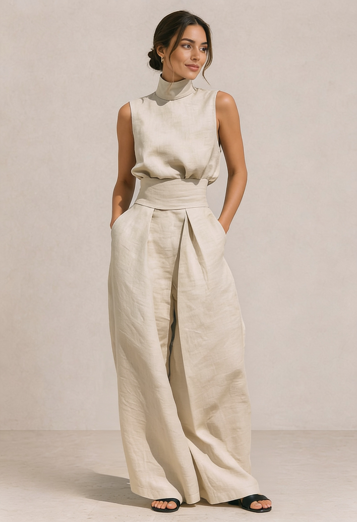 Zirella | Minimal outfit with wide trousers