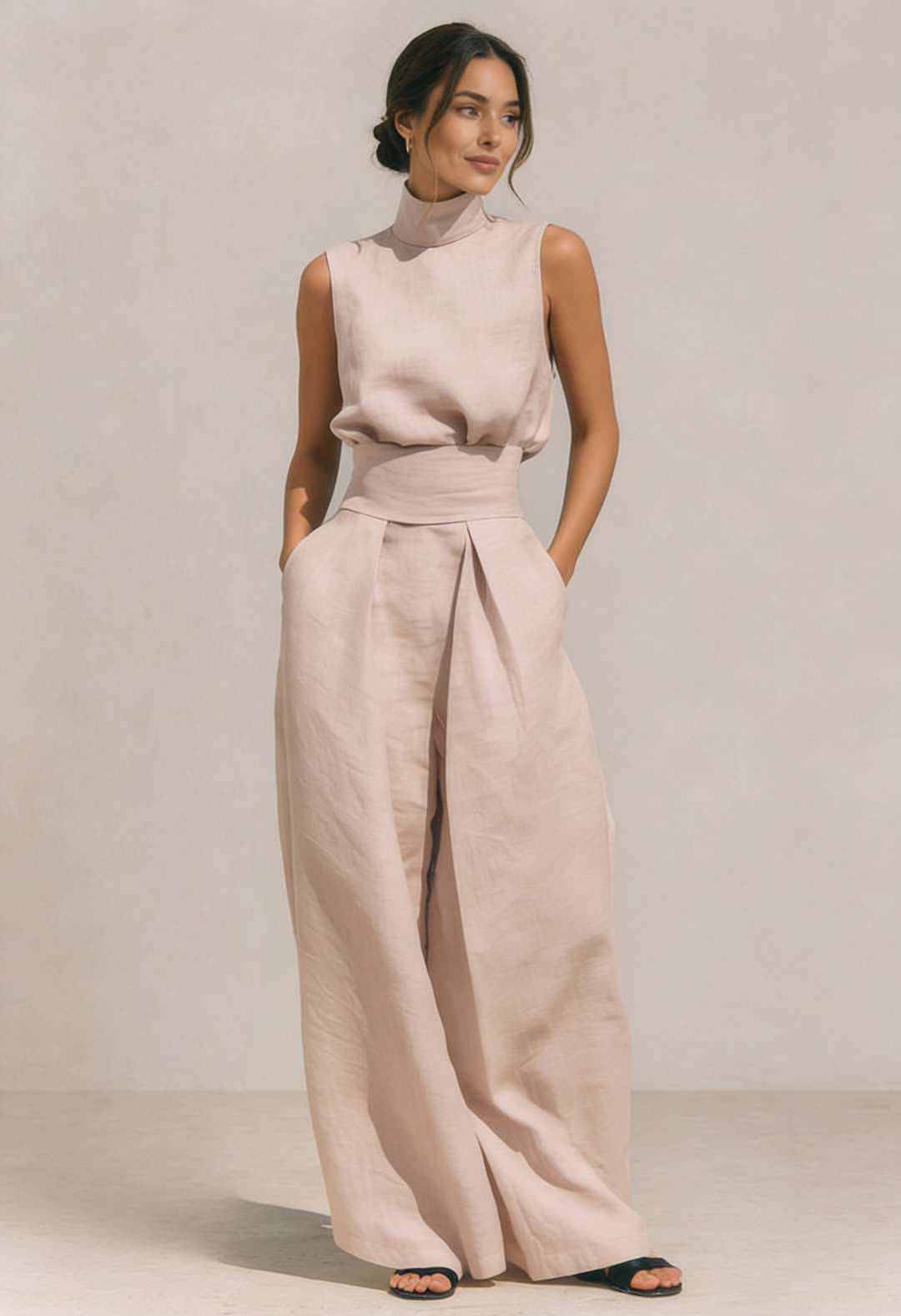 Zirella | Minimal outfit with wide trousers