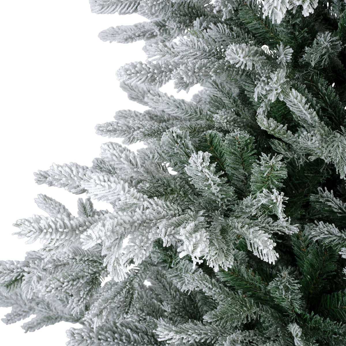 Premium Tanne Grandis Fir verschneit mit Baumschmuck - Sparset 180 cm Rot-Weiß 25 Teile