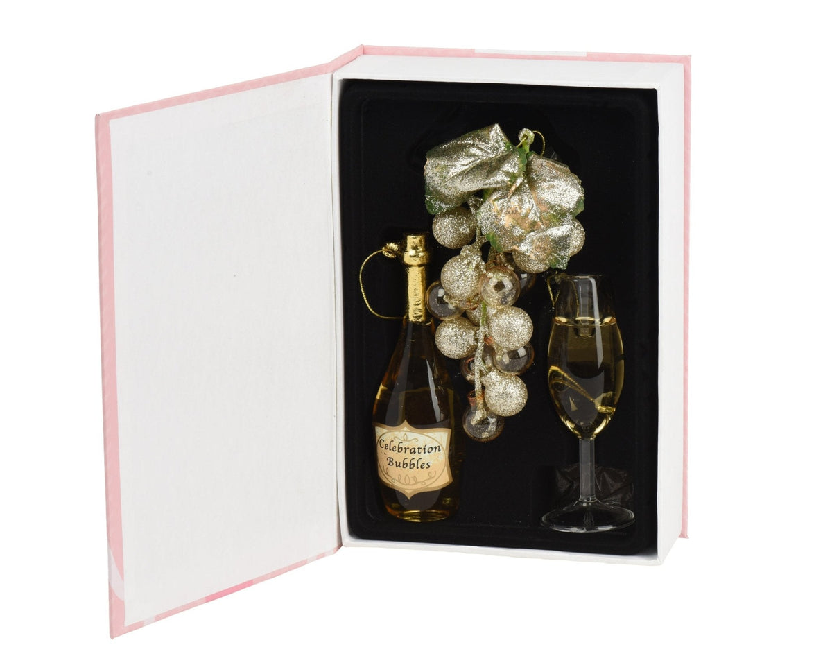 Proseccoglas-Baumschmuck Geschenkedition 4-tlg.