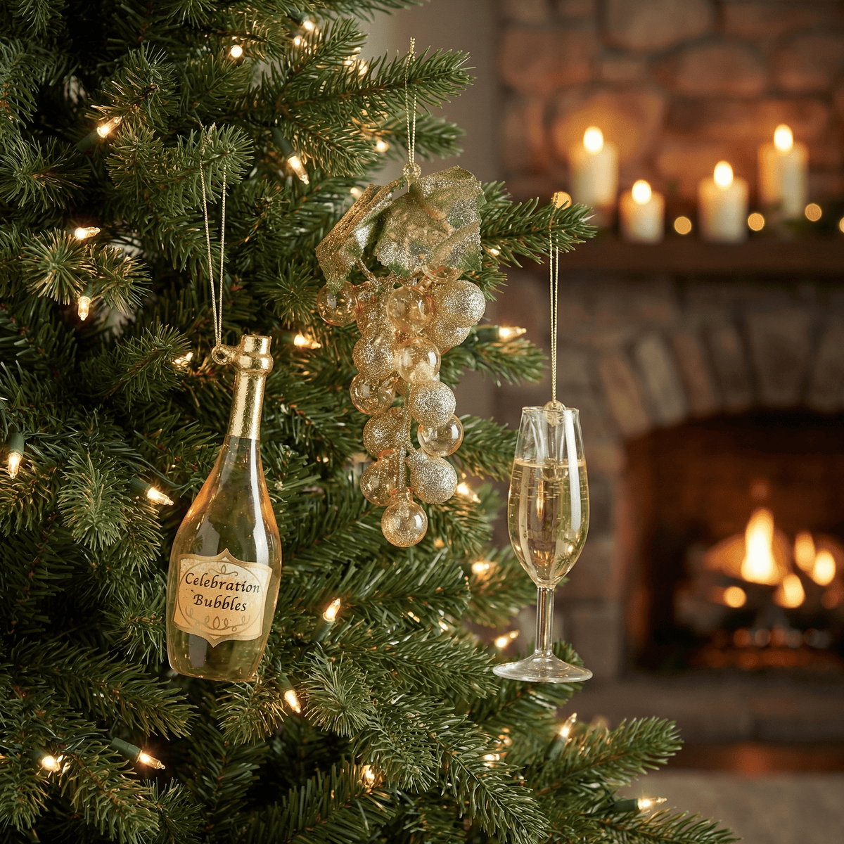 Proseccoglas-Baumschmuck Geschenkedition 4-tlg.