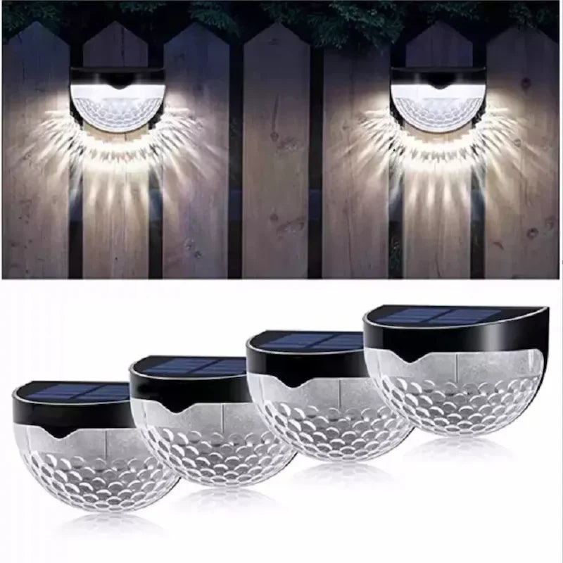 Solarbetriebene Außen-Wandleuchte mit Musterlicht