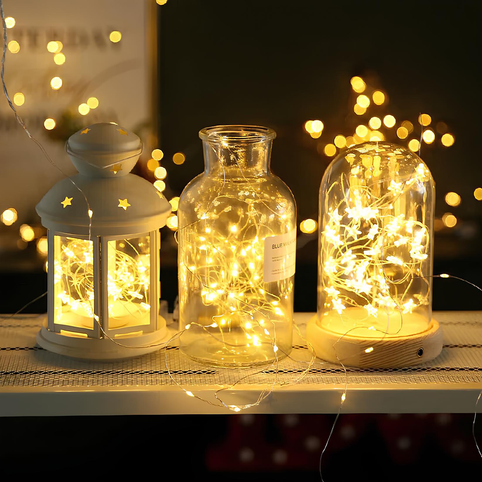 Solarbetriebene Feen-Lichterkette für Garten und Terrasse