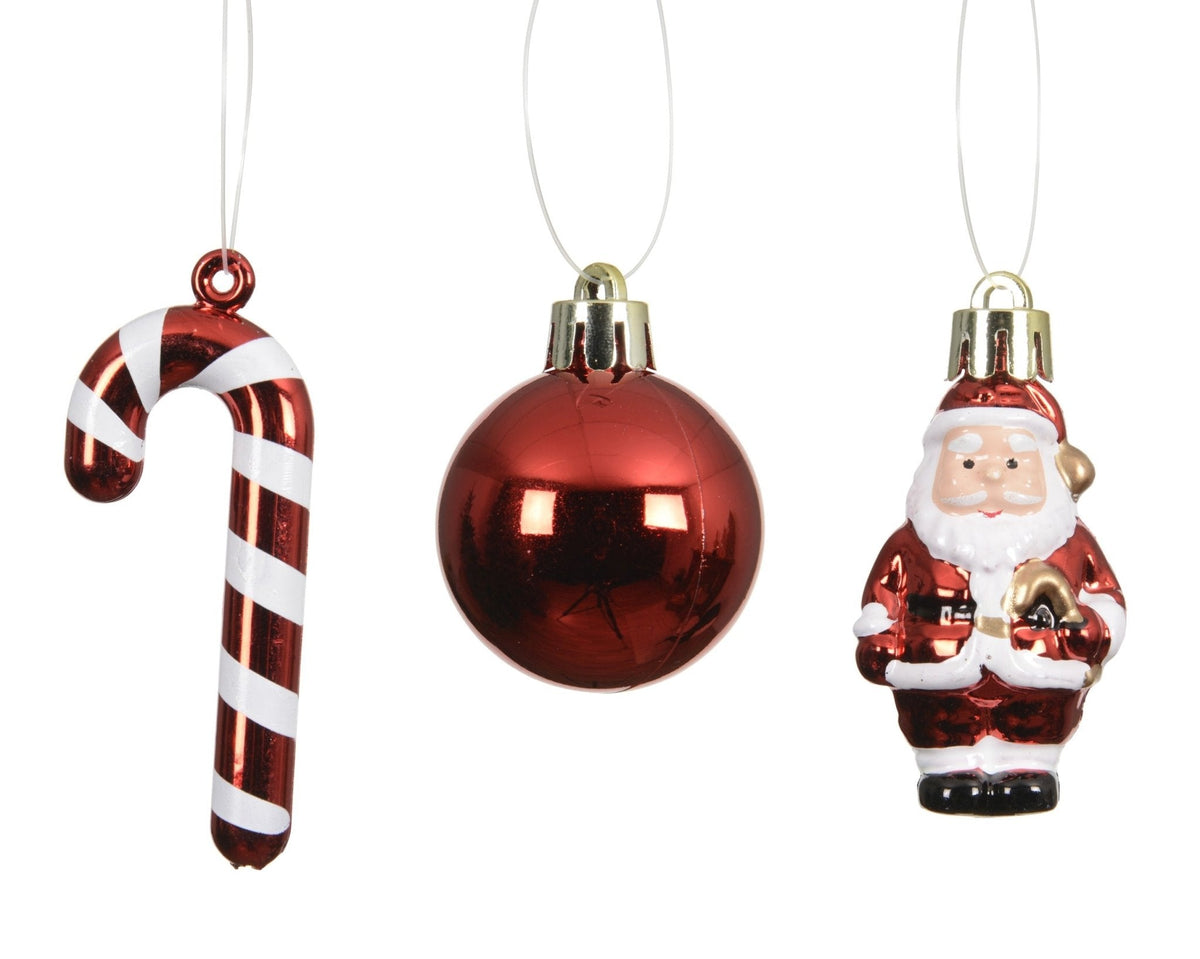 Santas Lieblings-Weihnachtsanhänger-Set 10-tlg. (4 cm)