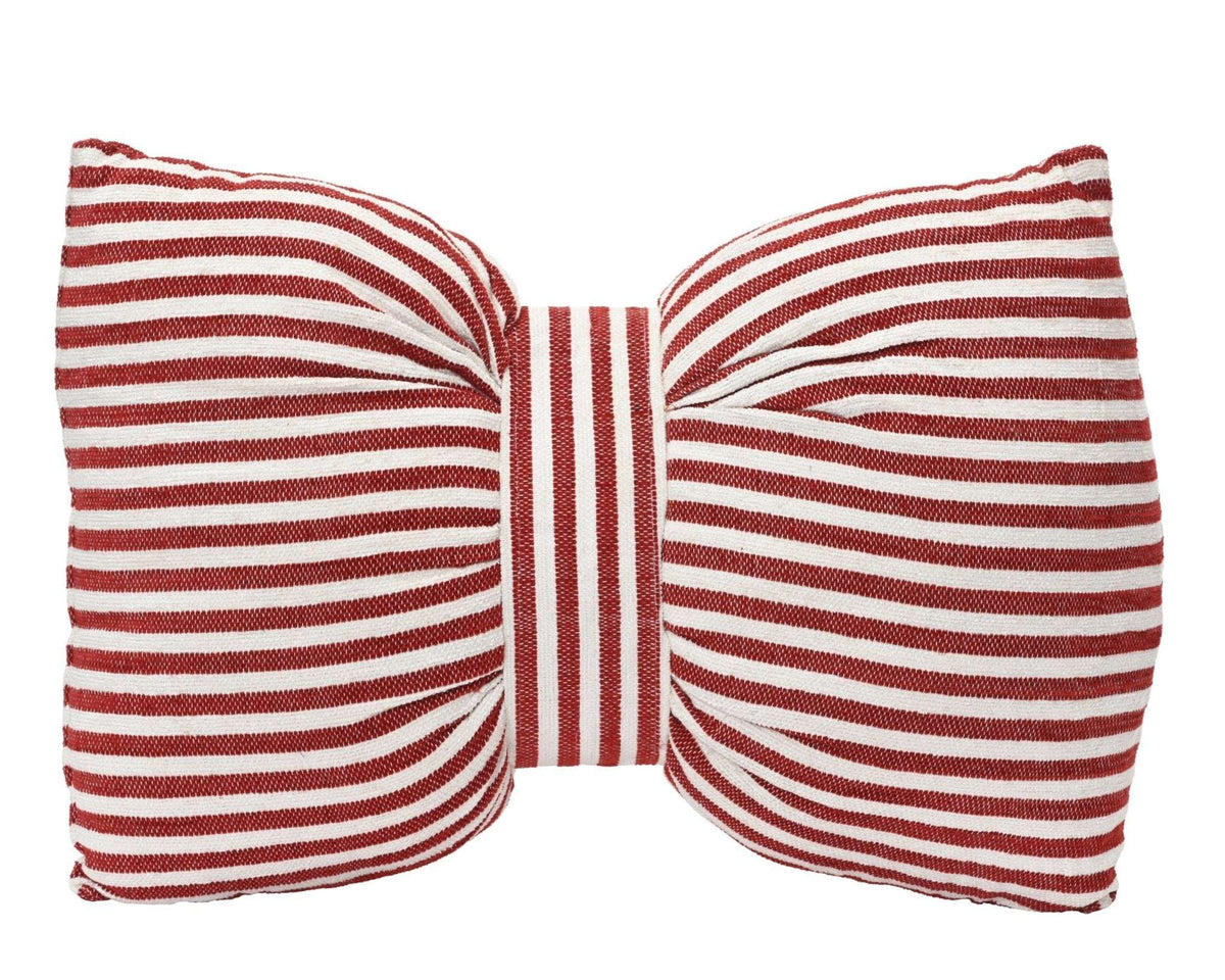 Festliches Kuschelduo - Sparset mit Kuscheldecke „Zuckerstange“ und Schleifenkissen „Nordischer Wintertraum“