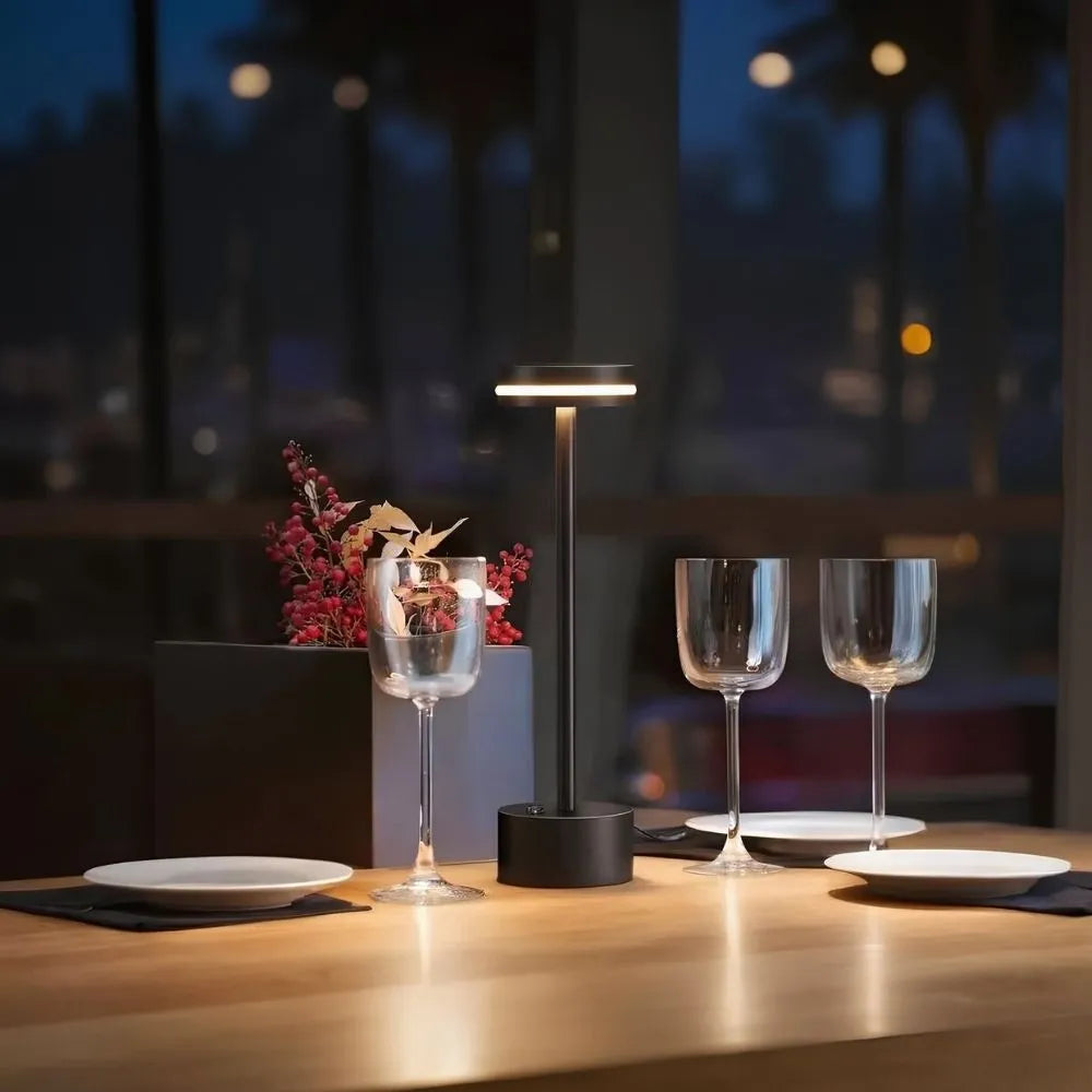 Kosmische Eleganz LED-Tischlampe mit Akku und Touch-Dimmer