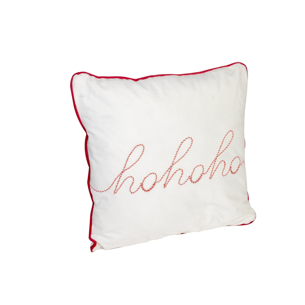 Weihnachts-Dekokissen „hohoho" (Weiß)