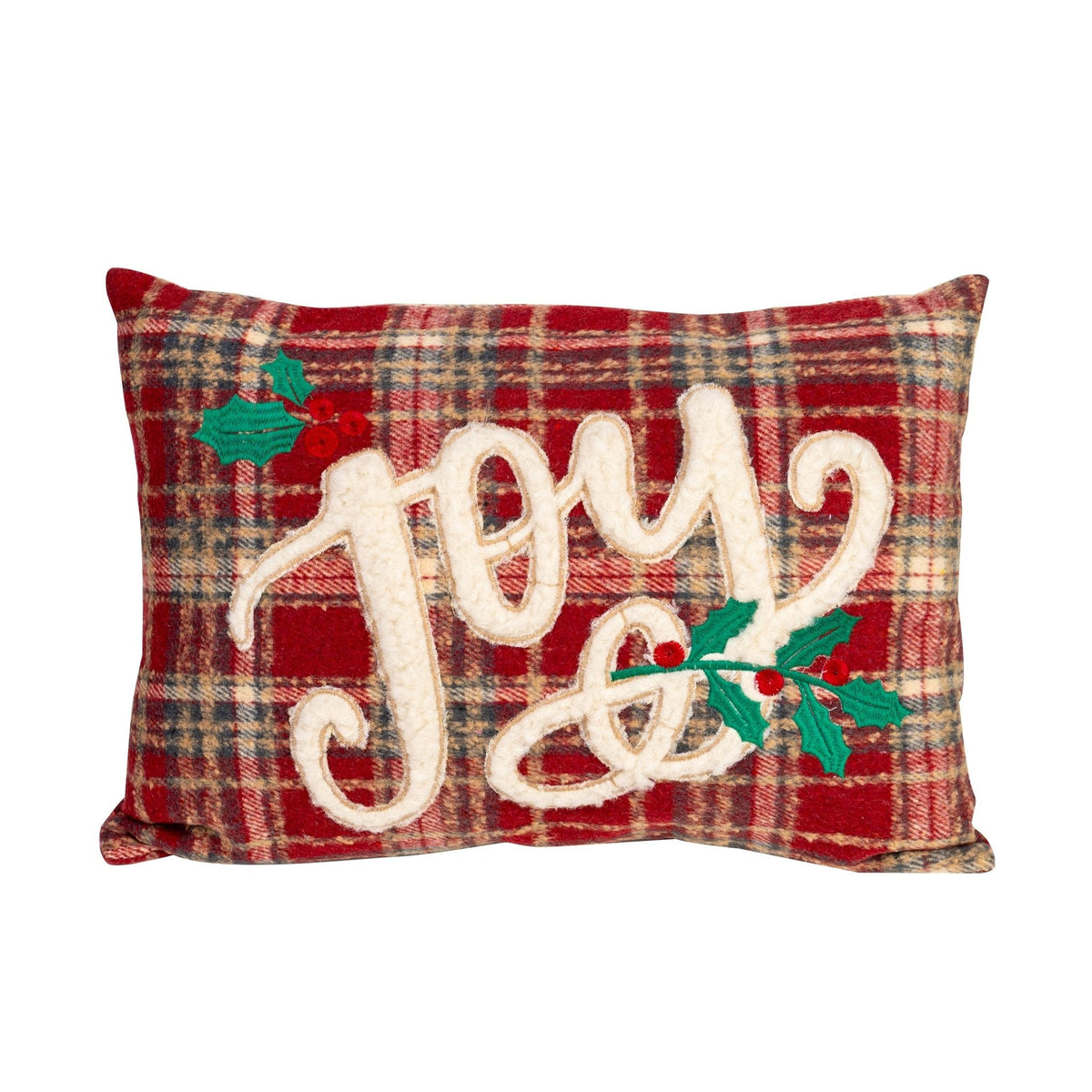 Weihnachts-Dekokissen „Joy“ (Rot)