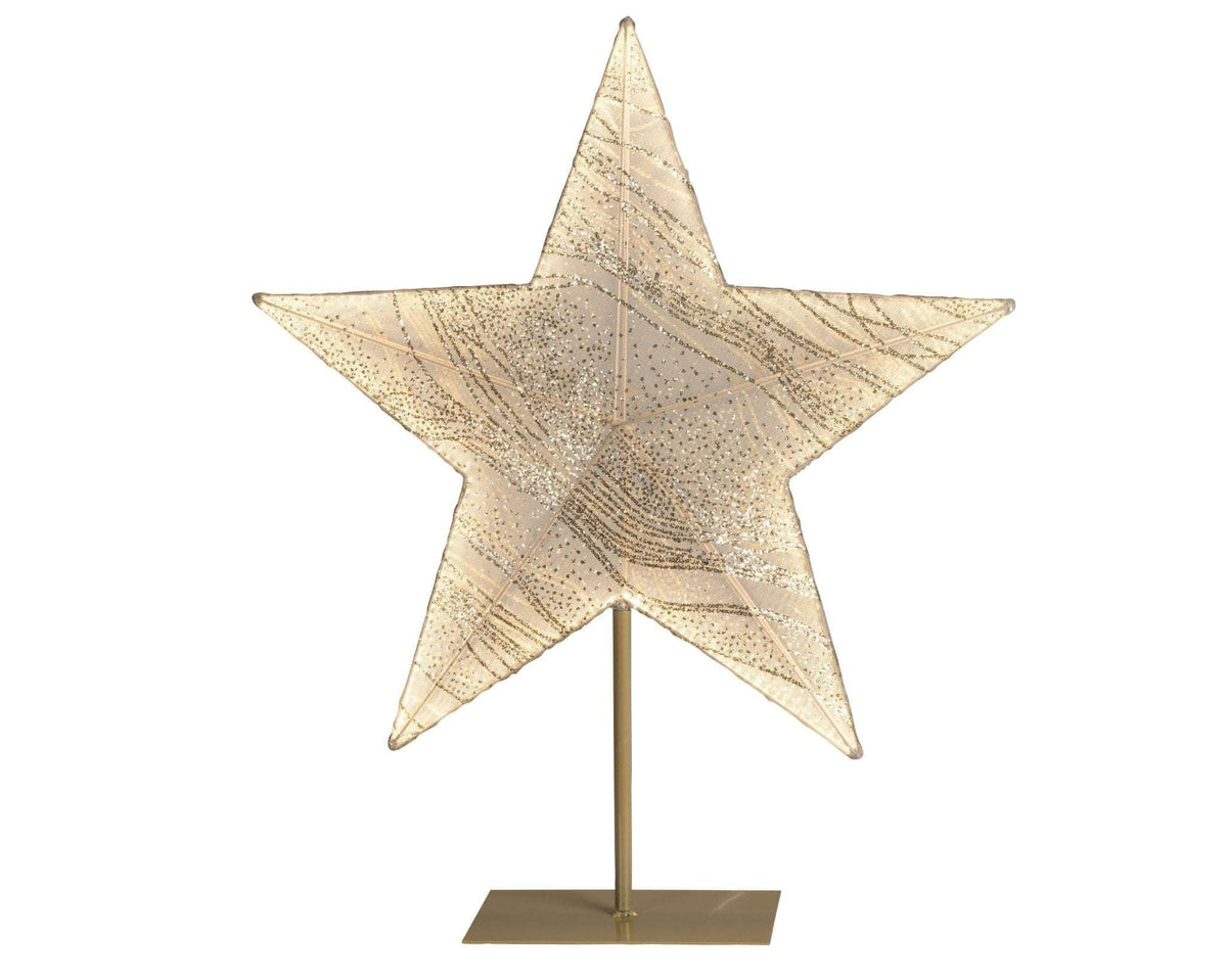 Leuchtende Weihnachtssterne - Sparset, 50 x 38 x 11 cm und 68 x 58 cm