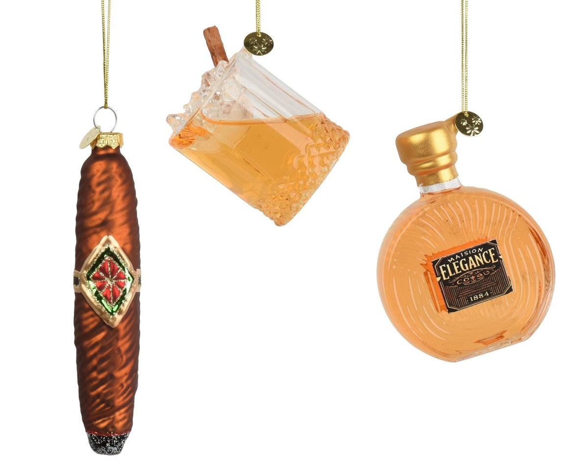 Whiskeyglas-Baumschmuck–Geschenkedition 4-tlg.
