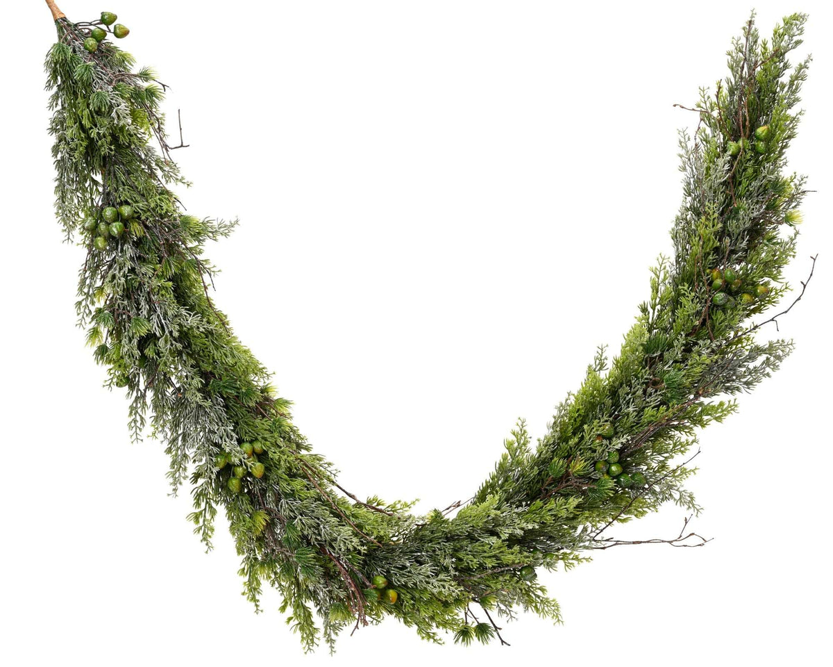 Winterliche Tannengirlande Natur Indoor (180 x 18 x 10 cm)