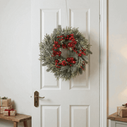 Winterlicher Kranz mit roten Beeren klein Indoor (40 cm)