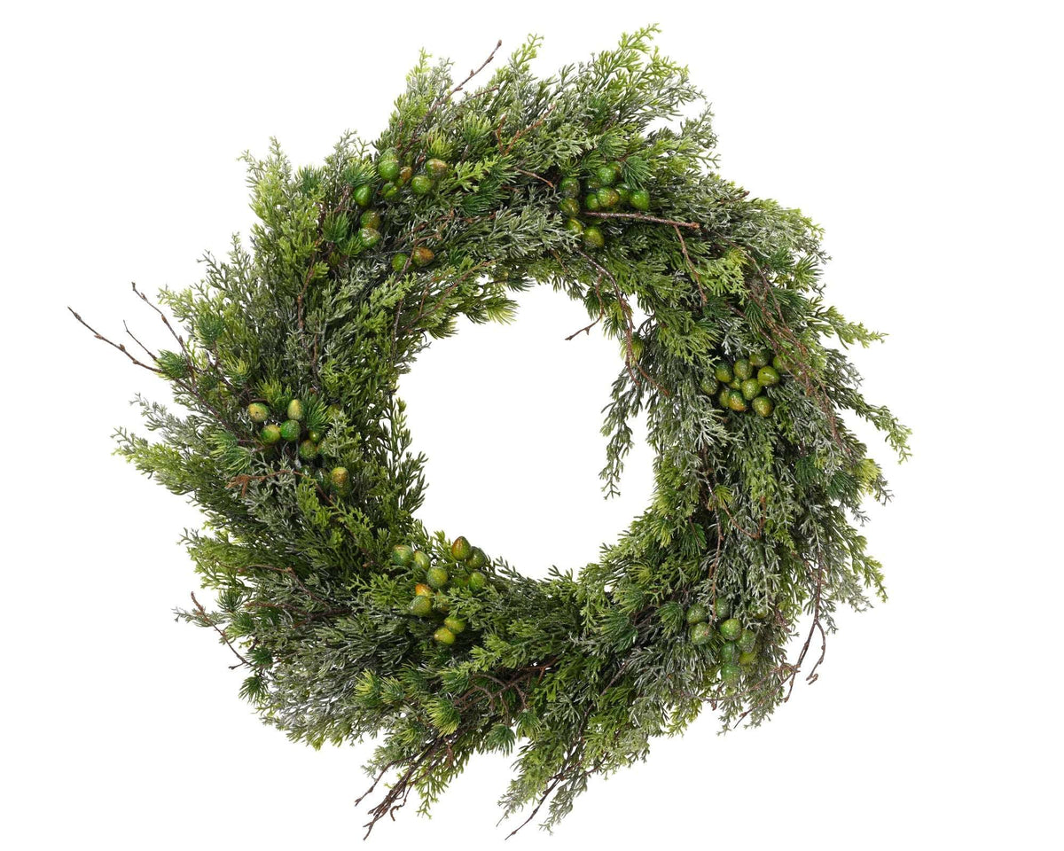 Winterlicher Kranz Natur groß Indoor (60 cm)