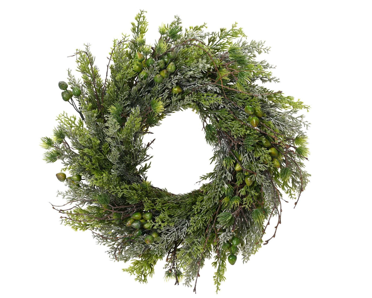 Winterlicher Kranz Natur klein Indoor (40 cm)