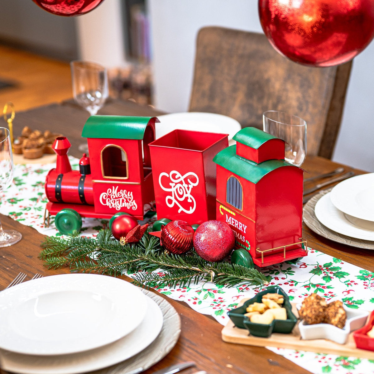 Nostalgischer Weihnachtszug - X-Mas Train 55 cm